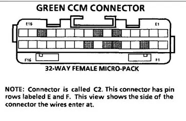 1990-1991 Chevy Corvette CCM Connector C2