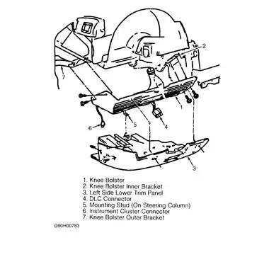 1992-1996 Chevrolet Corvette CCM Location