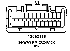 1993, 1994 Cadillac Fleetwood CCM Connector C1