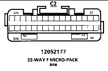 1993, 1994 Cadillac Fleetwood CCM Connector C2