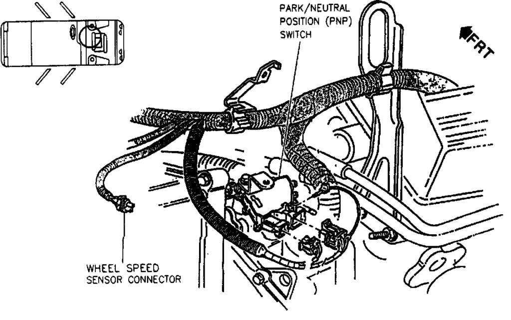 1996-1999 Pontiac Bonneville PNP Switch Location