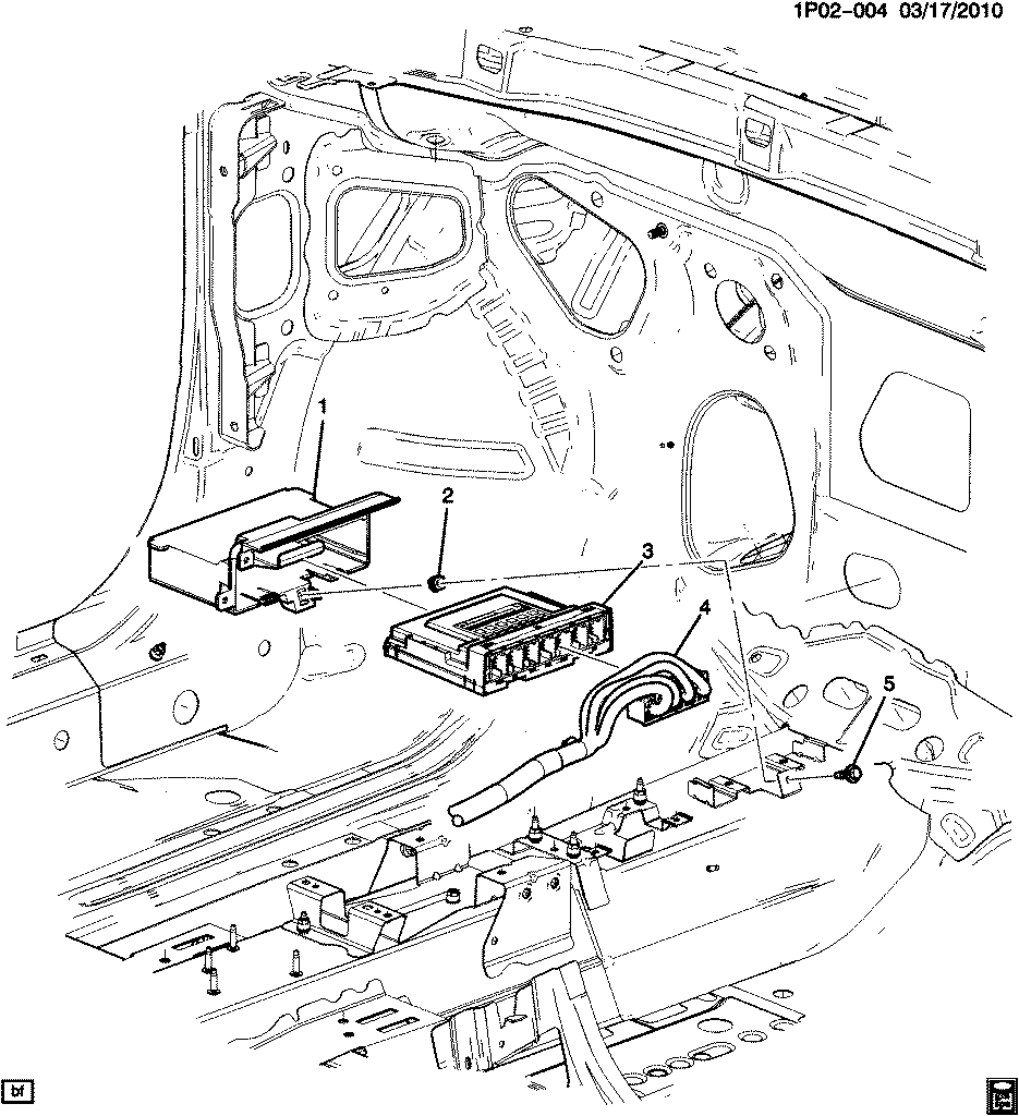 2011-2016 Chevrolet Cruze BCM Location