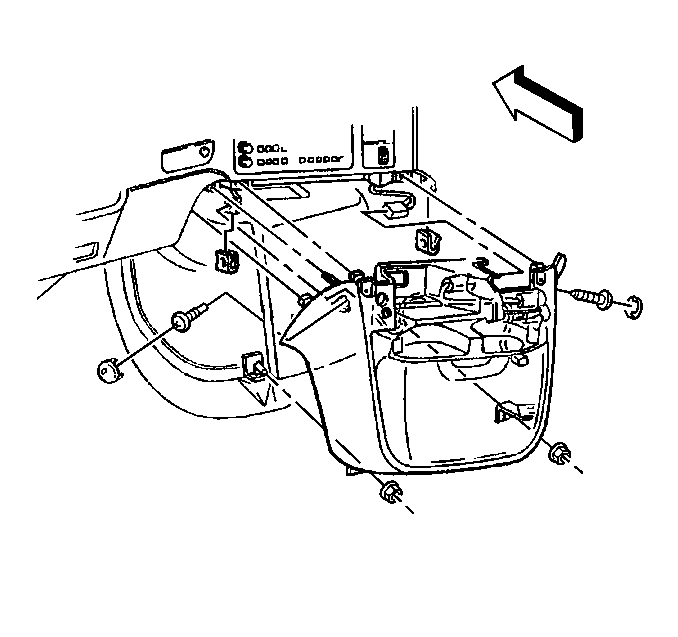 1998-1999 Chevrolet Astro, GMC Safari EVO/Passlock Module Location 1