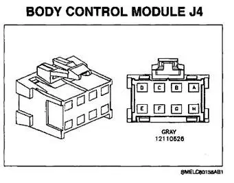 2000-2005 Saturn L Series BCM Connector J4