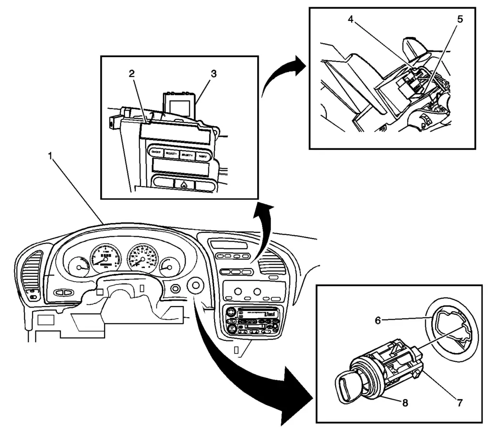 2001 Oldsmobile Aurora TDM Location