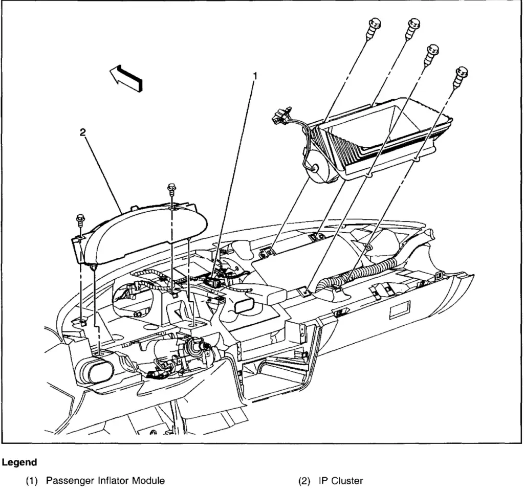 1996-1999 Pontiac Sunfire IPC Location