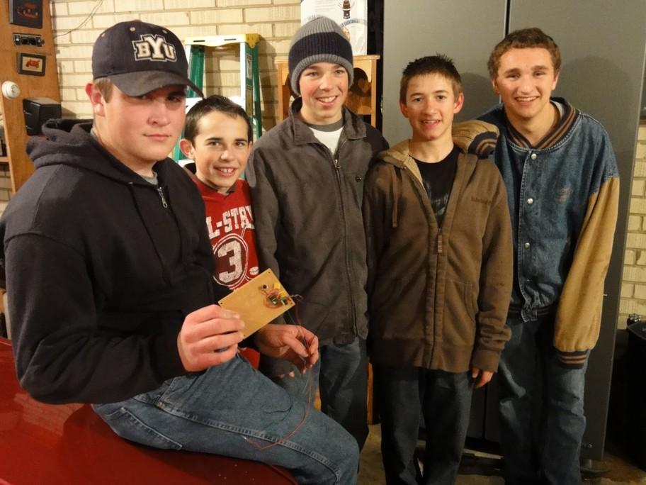 Scout Troop 980 members who built the GM Passkey bypass for their 1992 Oldsmobile Toronado