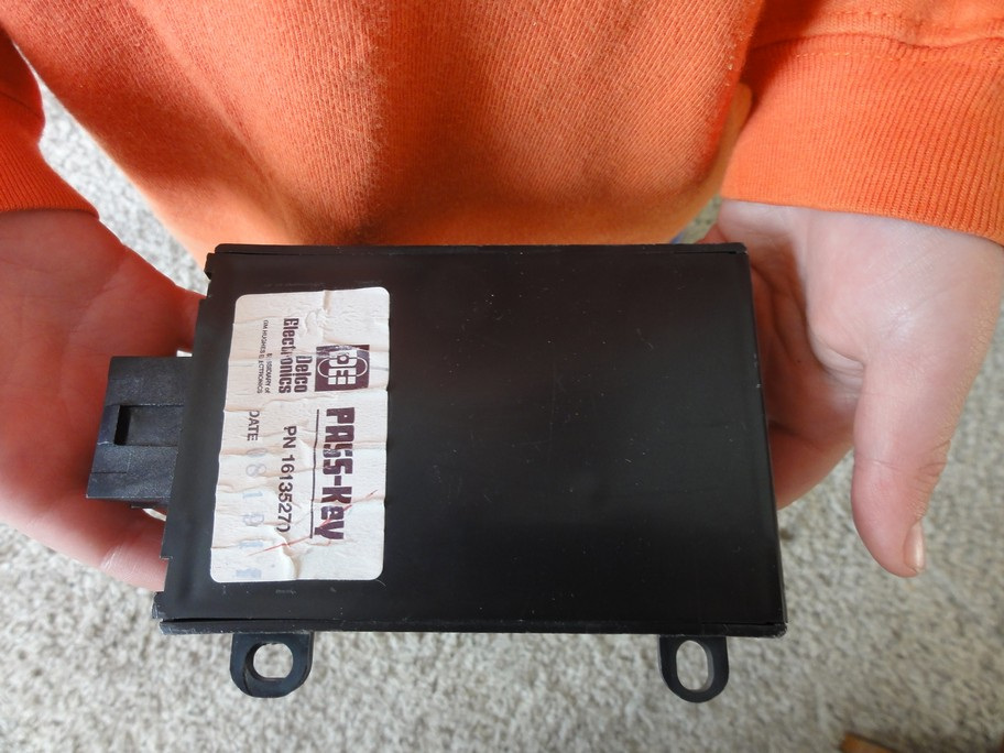 GM Passkey box removed from underneath the dashboard of the 1992 Oldsmobile Toronado