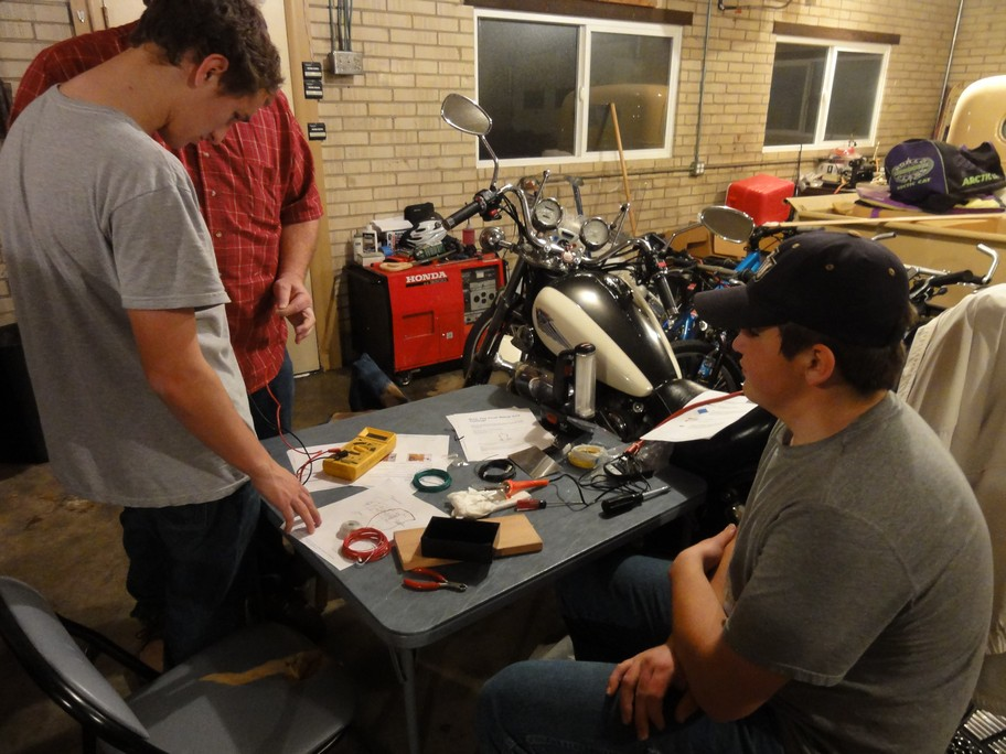 Scout Troop 980 learning about GM Passkey bypass circuit components
