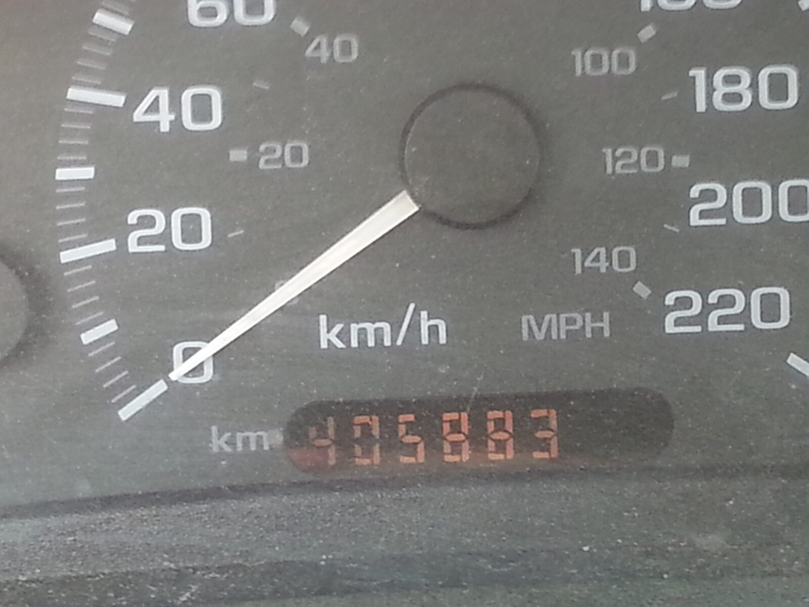 The Cavalier odometer showing 405,883 km