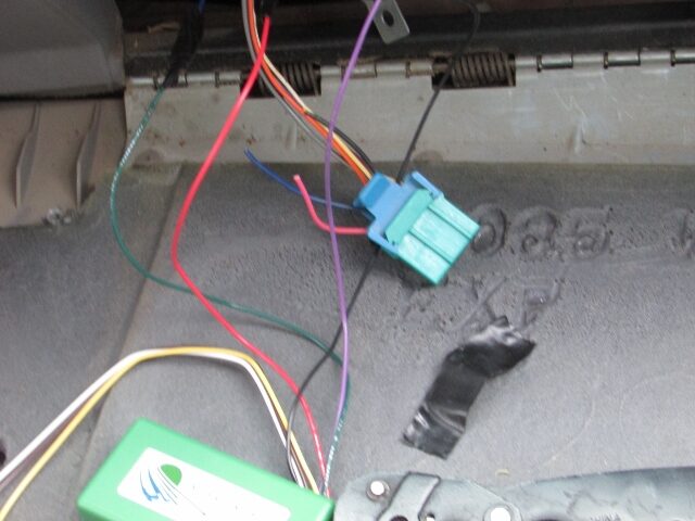 The Lumina wiring and connector during the install